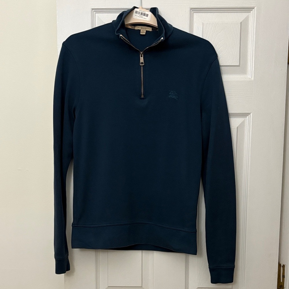 Burberry Navy Zip-Up Sweater